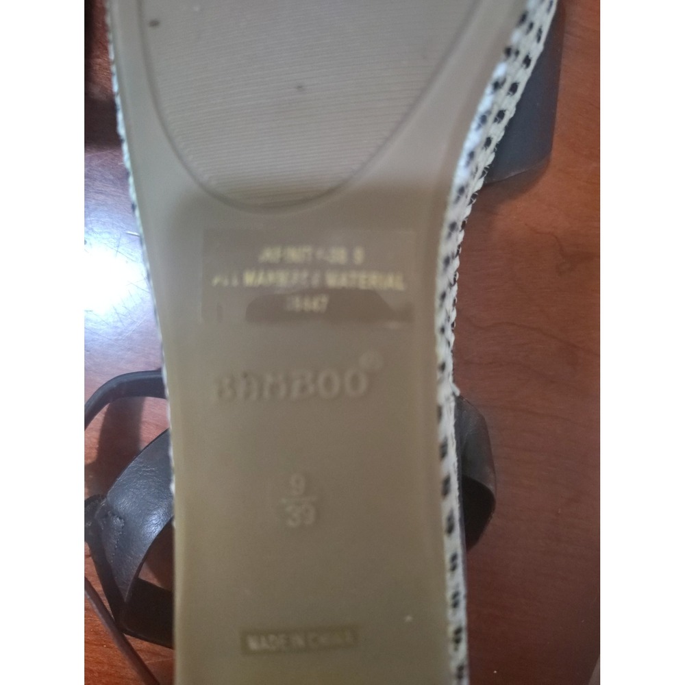 Bamboo Infinity-38 S Womens Black Espadrille Platform Wedge Sandals Size 9 - Picture 8 of 8